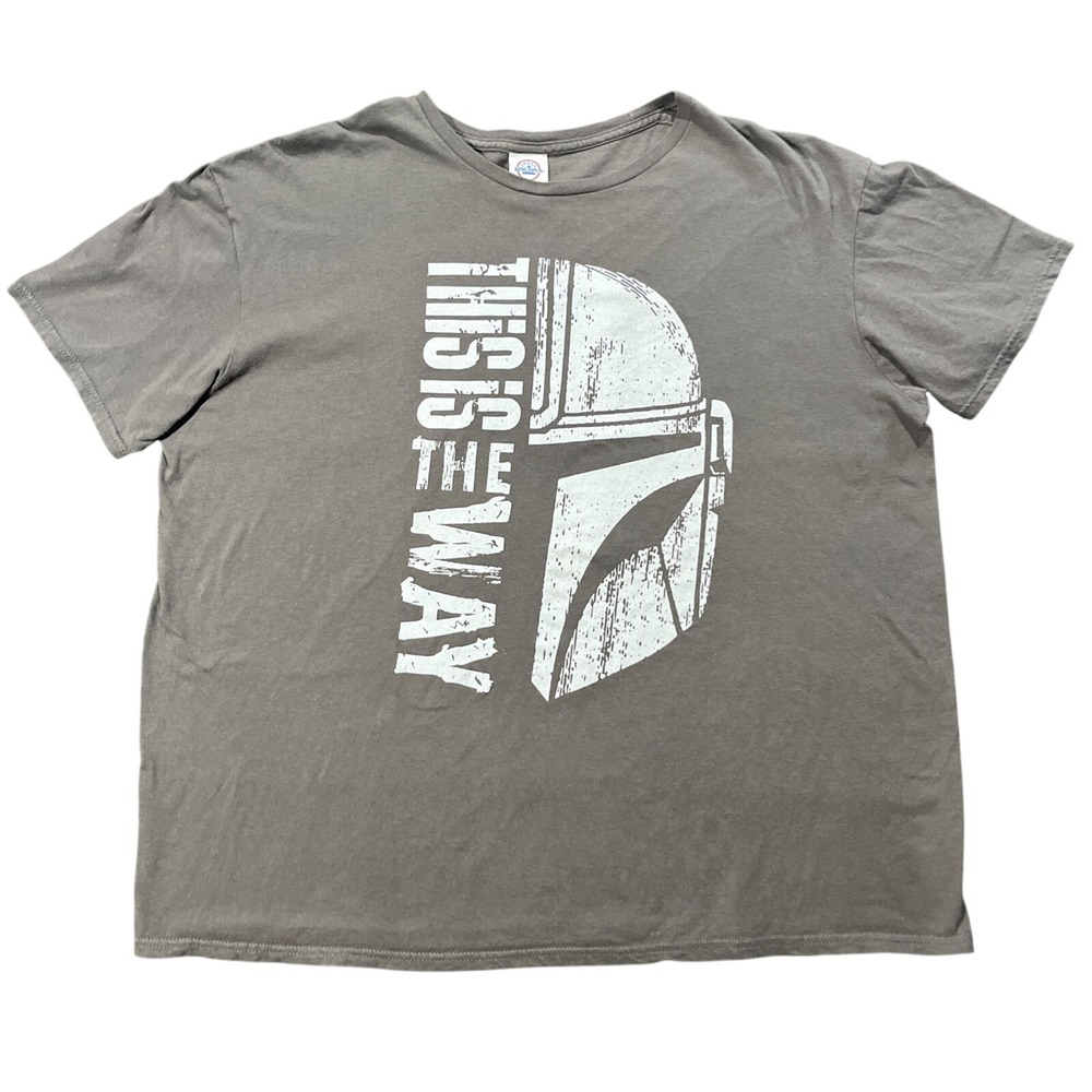 Delta Apparel Star Wars Mandalorian This Is The Way Graphic T-Shirt‎ Gray 2XL